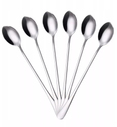 Set 6 lingurite pentru deserturi cafea si inghetata 19 cm argintiu 