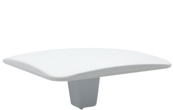 Buton pentru mobila Jose finisaj alb 47x47 mm 