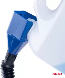 Palnie cu furtun flexibil care faciliteaza turnatul din sticle rezervoare sau canistre cu diametrul gurii de 20 - 45 mm 