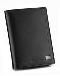 Portofel barbati Zagatto R ZG-001-BAR Piele naturala 12.5x10x2.5 cm Negru 