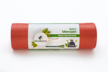 Saci menaj strong 120L ROSU 10 buc/rola 