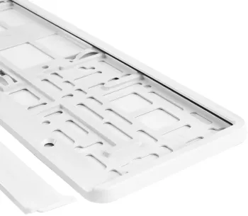 Suport numar inmatriculare din plastic calitate Premium culoare ALBA 