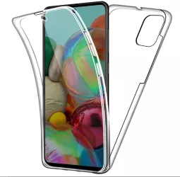 Husa Full TPU 360° fata + spate compatibila Samsung Galaxy A50 Transparent 
