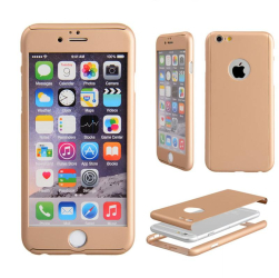Husa FullBody MyStyle Gold pentru Apple iPhone 6 PLUS / Apple iPhone 6S PLUS acoperire completa 360 grade cu folie de protectie gratis 