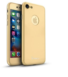 Husa FullBody MyStyle IPAKY Originala Gold pentru Apple iPhone 8 Plus acoperire completa 360 grade cu folie de protectie gratis 
