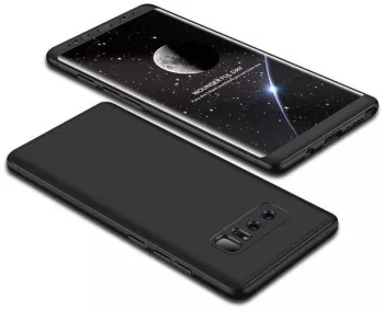 Husa pentru Samsung Galaxy Note 8 Full Cover 360 Negru fata+spate+geam sticla 