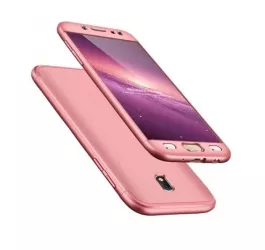 Husa Samsung Galaxy J7 2017 FullBody MyStyle Rose-Gold acoperire completa 360 grade cu folie de protectie gratis 
