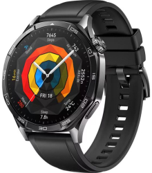 SmartWatch Huawei Watch GT 5 46mm Deep Tarnish Stainless Steel curea Black Fluoroelastomer Smartwatch