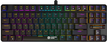Tastatura Gaming Canyon GK-50 TKL Cometstrike RGB MX Red Linear Switch Mecanica 