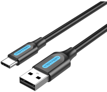 Cablu de date / adaptor Vention USB Male la USB-C Male, 3 m, Black, amperaj maxim suportat 3A