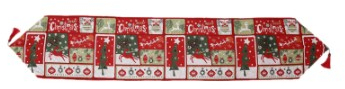 Decoratiune pentru Masa Flippy Model cu Merry Christmas Tematica Craciun Rosu Verde 