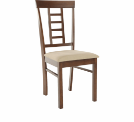 Scaun dining lemn nuc textil bej Oleg 45x48x95 cm 