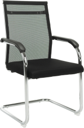 Scaun sedinta negru argintiu Esin 55x64x93 cm 
