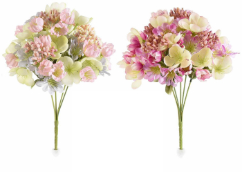 Set 2 buchete flori artificiale multicolore 28 cm 