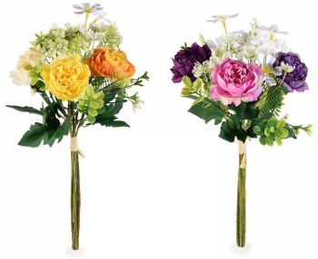 Set 2 buchete flori artificiale multicolore 36 cm 