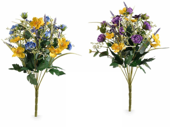 Set 2 buchete flori artificiale multicolore 44 cm 