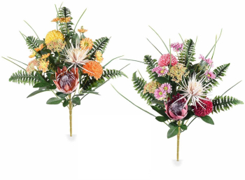 Set 2 buchete flori artificiale multicolore 56 cm 