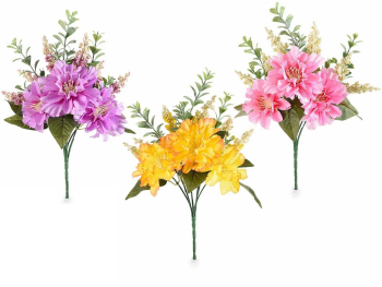 Set 3 buchete flori artificiale multicolore 32 cm 