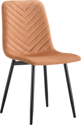 Scaun catifea teracota metal negru Ramita 44.5x56.5x86 cm 