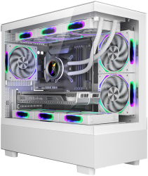 Carcase Carcasa Gaming 1STPLAYER MI5 Middle Tower ARGB ALB Tempered Glass M-ATX ITX Resigilat
