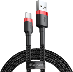 Baseus Cablu Cafule Usb - Usb-c 1.0 M 3a Rosu-negru 