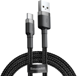 Baseus Cablu Cafule Usb - Usb-c 2.0 M 2a Gri-negru