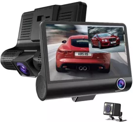 Camera auto DVR T319 Media-Tech Full HD 3 camere Mod nocturn Senzor G Negru 
