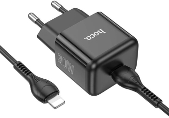 Incarcator de Retea Type-C PD30W + cablu Compatibili Lightning I202 Negru 