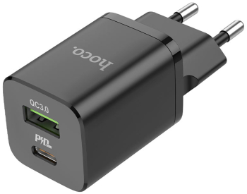 Incarcator de Retea USB-A Type-C Q.C3.0 PD30W 3.0A I416 Negru 