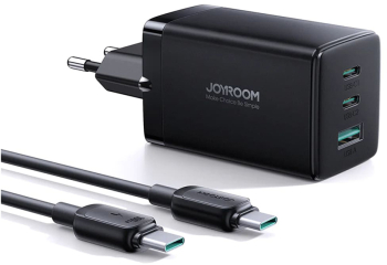 Incarcator de Retea USB Type-C 65W + Cablu Type-C 100W 1m I110 Negru 