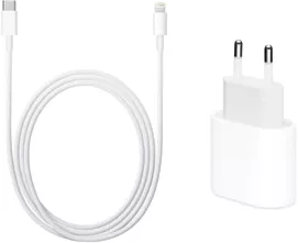 Incarcator Lightning cu Adaptor 25W USB-C Compatibil cu Iphone 12/12Pro/12 Pro Max 13/13Pro/14/14Pro Alb