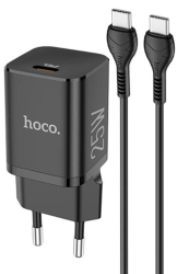 Incarcator USB-C PD 25W QC 3.0 2.77A + Type C I408 Negru 