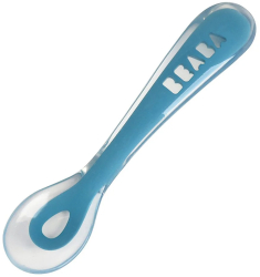 Lingurita silicon +8 luni Beaba Blue 