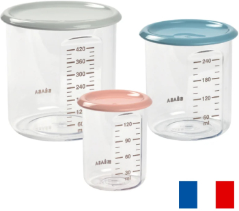 Set 3 recipiente ermetice din Tritan Beaba 120/240/420 ml 