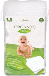 Dischete patrate Baby din bumbac organic 60 buc Organyc 