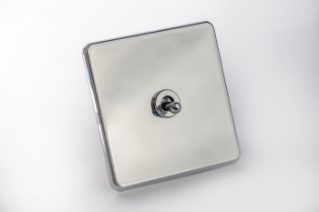 Intrerupator Metalic Luxor Silver Vichema 1 Gang 2 Way 10A Argintiu Cromat
