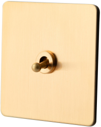 Intrerupator metalic RoyalGold Vichema 1Gang 2Way 10A Auriu doza cadou 