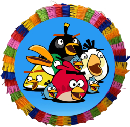 Pinata pentru petreceri 35 cm multicolora model Angry Birds 