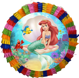 Pinata pentru petreceri 35 cm multicolora model Ariel Mica Sirena 