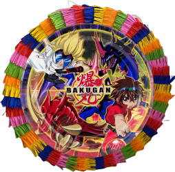 Pinata pentru petreceri 35 cm multicolora model Bakugan 