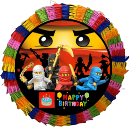 Pinata pentru petreceri 35 cm multicolora model Lego Ninjago 
