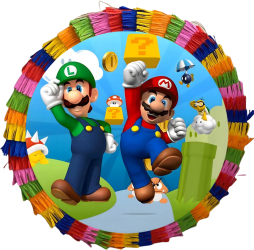 Pinata pentru petreceri 35 cm multicolora model Mario 
