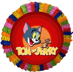 Pinata pentru petreceri 35 cm multicolora model Tom si Jerry 