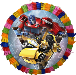 Pinata pentru petreceri 35 cm multicolora model Transfomers 