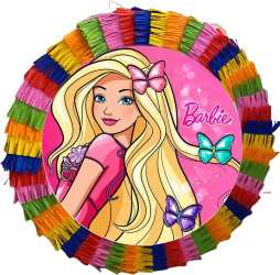 Piniata pentru petreceri 35 cm multicolora model Barbie 