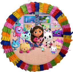 Piniata pentru petreceri 35 cm multicolora model Casa de Papusi a lui Gabi Gabbys Dollhouse 
