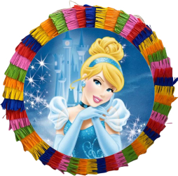 Piniata pentru petreceri 35 cm multicolora model Cenusareasa 