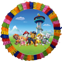 Piniata pentru petreceri 35 cm multicolora model Paw Patrol Patrula Catelusilor 