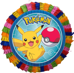 Piniata pentru petreceri 35 cm multicolora model Pokemon 