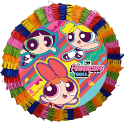 Piniata pentru petreceri 35 cm multicolora model PowerPuff Girls 